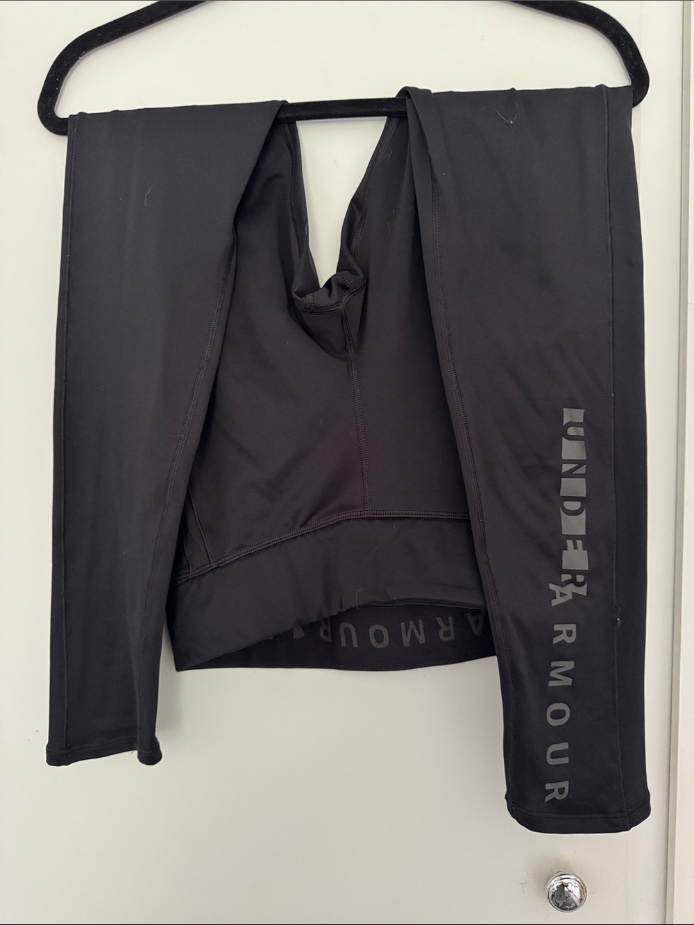 Under Armour Black Logo-Detail Athletic Leggings